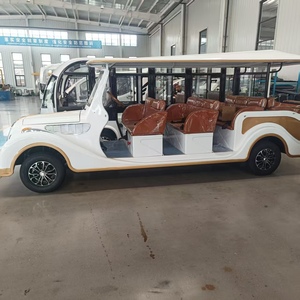 รถเที่ยวชมเมืองไฟฟ้าสุดหรูสไตล์เรโทรวินเทจ 11 ที่นั่ง, มอเตอร์ AC 4KW แบตเตอรี่ 72V รถบัสท่องเที่ยวคลาสสิกสำหรับสถานที่ท่องเที่ยวและสวนสนุก - Product Image 6