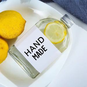 Bouteille carrée pour jus de fruits, café froid, thé au lait, verre portable pour boissons et liquides. - Product Image 5