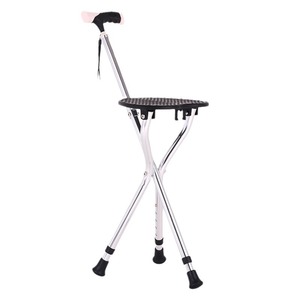 Aluminum Alloy Walking Cane <b>Stool</b> <b>Adjustable</b> <b>Height</b> Non Slip For Elderly Portable Assistive Device - Product Image 1