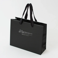 Sac en papier de luxe personnalisé pour le shopping, avec poignée en ruban, logo imprimé, pour cadeaux cosmétiques, boutique, accessoires artisanaux