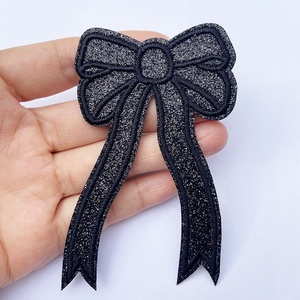 Hot Bán Sắt Trên Thêu Các Bản Vá Lỗi 10Cm Xu Hướng Side Bow Đính Long Lanh Bow Giáng Sinh Đính Áo Side Bow Các Bản Vá Lỗi - Product Image 3