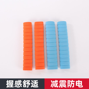 Fundas de espuma para manillar, color naranja y azul, para bicicletas, bicicletas de montaña, equipos de fitness, unisex - Product Image 3