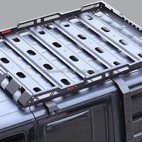 Barre de toit en acier avec éclairage LED pour Toyota Wrangler Jk Jl Jt Bj40, échelle d'escalade, panier de chargement, pour toit de voiture, jeep wrangler