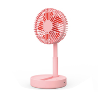 Mini ventilateur de table pliable USB rechargeable à 3 vitesses, portable, mignon, relaxant, idéal comme cadeau