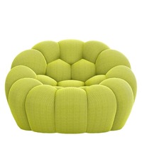 Canapé paresseux multifonctionnel en tissu de football à bulles, style français, amovible et lavable, pour salon, petit modèle, par la célébrité d'Internet Luo Qibao