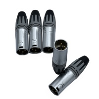 Connecteur de microphone audio XLR 3 broches mâle, connecteur de câble audio, connecteur nickelé OFC, connecteur de microphone DMX