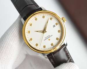 นาฬิกาควอทซ์อะนาล็อกหนังสแตนเลสสตีลสุดหรูสำหรับผู้ชาย พร้อมปฏิทินคู่และกล่องนาฬิกาสำหรับนักเรียน - Product Image 1