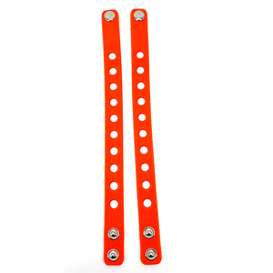 Customized Soft Rubber Perforated <b>Bracelets</b> <b>Red</b> Pvc Wristband Waterproof Decorative Diy Sports Fashion Jewelry Promotional - Product Image 2