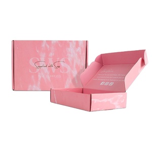 Caja de Embalaje de Cartón Corrugado <span class=keywords><strong>Rosa</strong></span> Personalizada, Resistente, Degradable y Reciclable para Cosméticos, Ideal para Envíos Express - Product Image 1