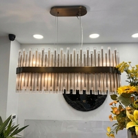 Lustre moderne en cristal LED de luxe pour salon, décoration intérieure, vente en gros directe usine