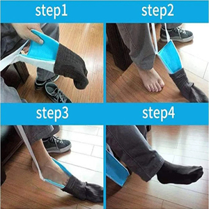 Herramienta para poner y quitar calcetines al por mayor, fácil de usar para personas mayores, con cordones ajustables, sin necesidad de doblarse - Product Image 5