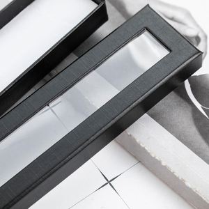 Caja de papel con ventana para bolígrafo, con inserto de cinta decorativa, para escribir, ideal para regalo, disponible en varios colores, ¡Gran Venta! - Product Image 3