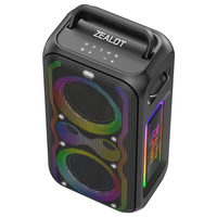Zealot Altavoz Karaoke Inalámbrico de 200W para 5.3 Personas, con Luces RGB PT21, Soporte para Tarjeta TF, Computadora, Cine en Casa, Interior/Exterior, IPX5