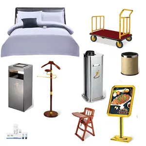 One-Stop Hotel Lobby Supplies Eco Friendly Bedroom Set Spa Airbnb Hotel Amenities Toiletries Set Trash Can Hotel Accessories