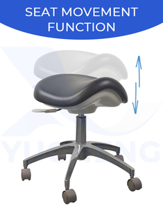 Fauteuil de dentiste ergonomique en cuir microfibre, réglable en hauteur pour le médecin et l'assistant de clinique - Product Image 5