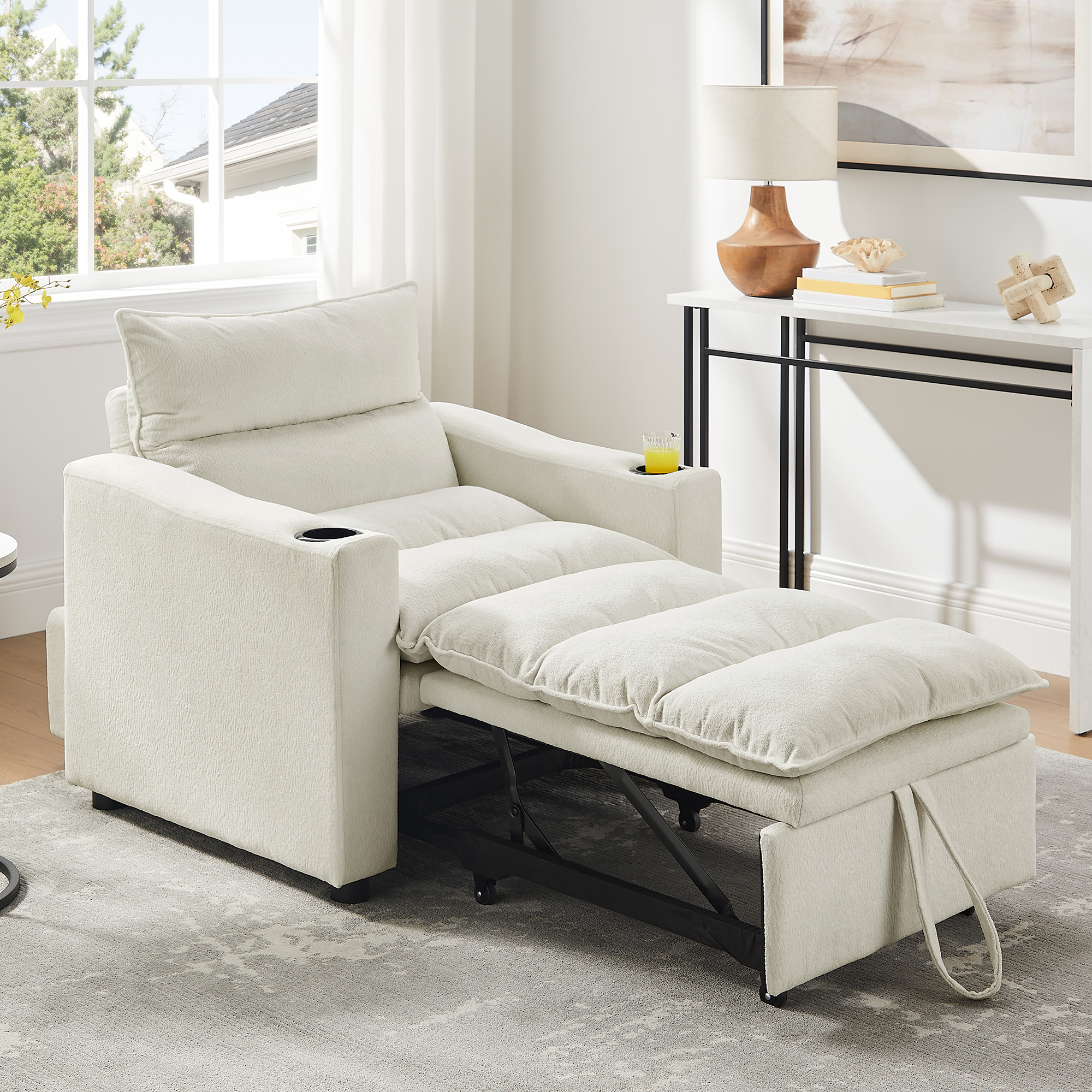 Beige + Terciopelo de lichi + Moderno