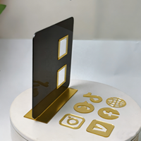 Plaque personnalisée en acrylique pour bureau, avec code QR pour les réseaux sociaux Instagram, pré-assemblée