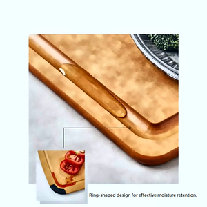 Tabla de cortar beige de 44 cm, material de calidad alimentaria para carne, verduras y frutas - Product Image 4