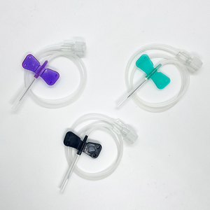 เข็มฉีดยาแบบปีกผีเสื้อคู่ ขนาด 21g <span class=keywords><strong>23g</strong></span> ชุดสายสวนหลอดเลือดดำหนังศีรษะ พร้อมข้อต่อ Luer Lock วัสดุพลาสติก สำหรับสัตว์ เป็นมิตรกับสิ่งแวดล้อม - Product Image 5