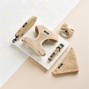 メーカーカスタムパーソナライズされた冬の豪華な小さな調節可能なフリースベルベットテディ犬のハーネスカスタム犬のハーネステディ - Product Image 4