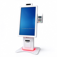 Kiosque en libre-service à écran tactile capacitif de 21,5/23,8 pouces, système de paiement pour parking intérieur, machine de commande automatique pour restaurant avec SDK