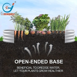 Prix d'usine, jardinières surélevées en métal ovales pour l'extérieur, pour la culture de légumes, de fleurs, d'herbes aromatiques, de pépinières - Product Image 5