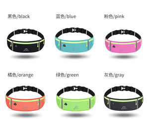 スリムウエストポケットベルト防水調節可能スポーツパックポーチフィットネスウエストバッグランニングベルト女性男性用 - Product Image 5