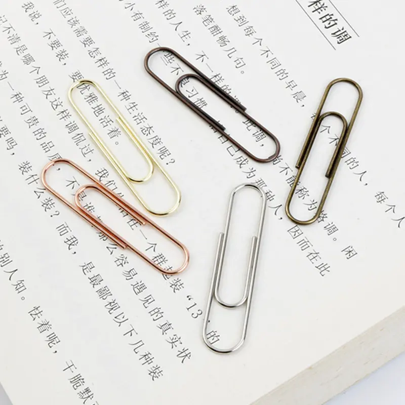 2021 50mm Colorful Home Office File Stationery Metal Bookmark Jumbo Paper Clip