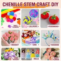 Bâtonnets de chenille de haute qualité pour loisirs créatifs, fils pelucheux, fournitures pour cadeaux, bricolage, couleurs pastel, tiges de chenille moelleuses