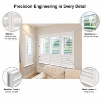 Volets Persiennes en Aluminium Sur Mesure, Design Étages Superposés, Lames Orientables, Contrôle de la Lumière, Protection de l'Intimité pour la Maison Américaine