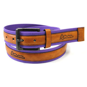 ऑटोमरवेल fb1859 निर्माता कस्टम पु चमड़े + पॉलिएस्टर मेन्स वेब बेल्ट मिश्र धातु जस्ता बकल मिश्रित मुद्रण लोगो स्पोर्टी शैली - Product Image 2