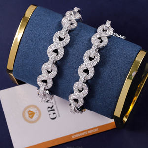 RTS 100% Pass Tester catena infinita VVS Moissanite diamante 13mm in argento Sterling a catena Rapper <span class=keywords><strong>collana</strong></span> Hip Hop moda - Product Image 6