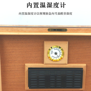 JOFI Cigar Humidor Solid Wood Rectangular Cedar <b>Box</b> Moisture Proof Large Capacity Double Layered <b>Storage</b> Case - Product Image 2