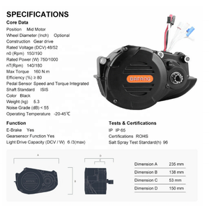 2026 Neueste Dritte Version Bafang G510 M620 Ultra 48V 52V 1000W Rohmotor für Vollgefederte E-Bikes - Product Image 4