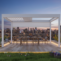 Pergola moderne en aluminium Sweet Home avec système de toit pliant intelligent, pavillon extérieur imperméable pour terrasse de jardin