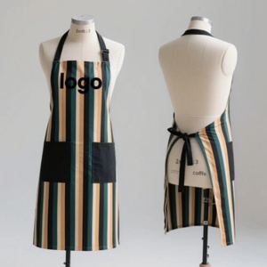 Thicken Canvas Work Tool Aprons Kitchen Chef Apron with <b>Pockets</b> for Restaurant <b>Coffee</b> Shop Gardening - Product Image 1