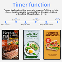 Affichage numérique de menu mural de haute qualité avec écran LCD de 21,5 pouces pour la publicité dans les restaurants