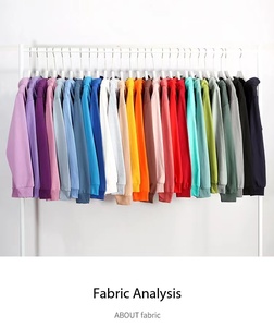 Sudadera con Capucha para Hombre, 100% Algodón, 260 g/m², Color Sólido, Tejido de Punto, Estilo Holgado, Hombros Caídos, Informal, Lisa, OEM - Product Image 3