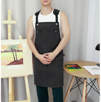 Tablier en toile avec plusieurs poches de rangement, bretelles réglables pour les épaules et la taille, tablier de travail durable pour atelier, cuisine, salon