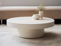 Moderne élégant GRC FRP Design personnalisé Table à café et à thé Mobilier contemporain de salon en béton, ciment et fibre de verre