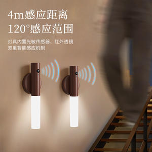 Smart Human Body <b>LED</b> Night <b>Light</b> Acrylic Lampshade 15s Delay <b>Rechargeable</b> Wall Lamp For Corridor Outdoor Use - Product Image 4