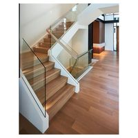 Rampe en verre modulaire Installation facile Acier inoxydable Rail caché pour escalier Rampe en verre