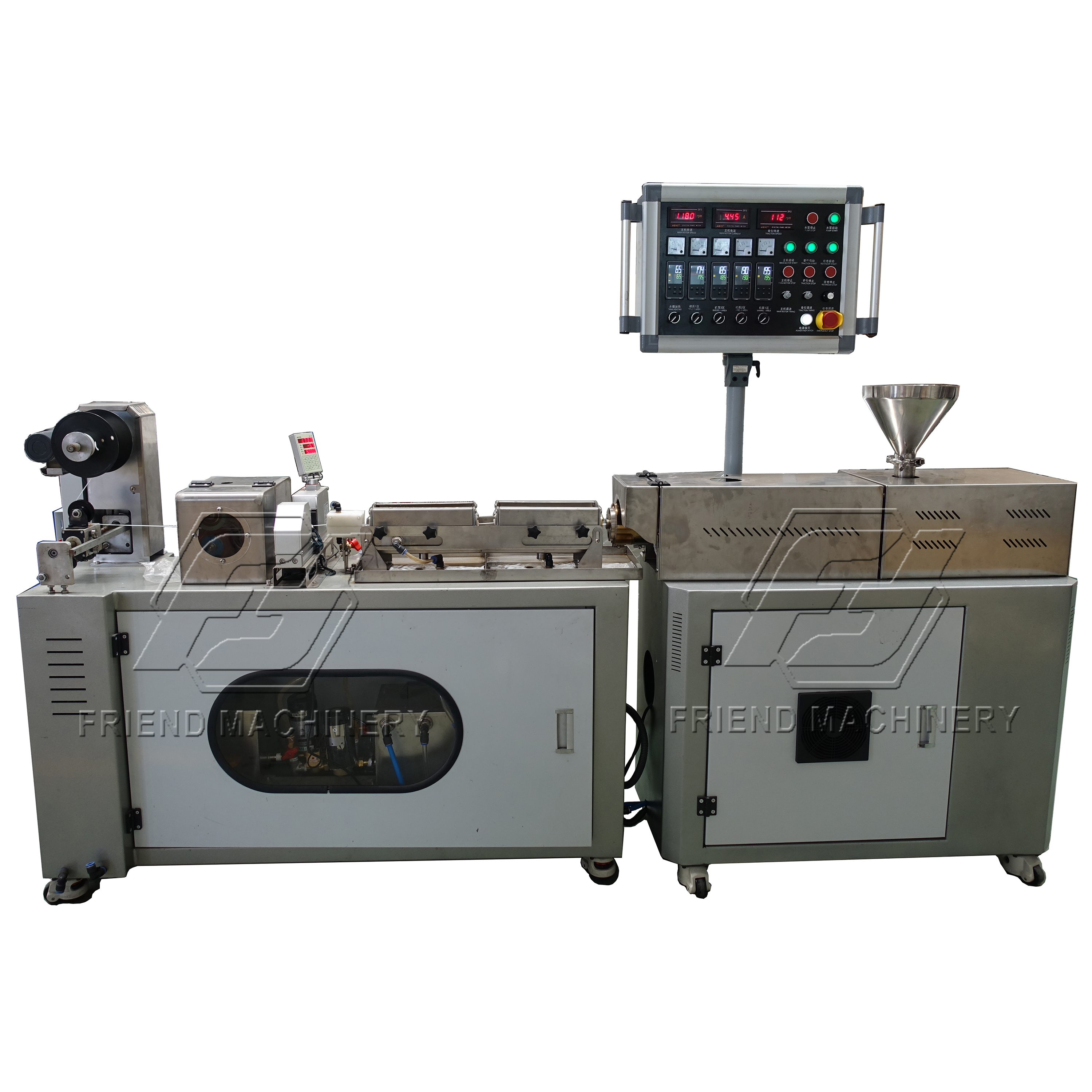 Small lab ABS PLA PETG PEI PVA PEEK filament extruder making machine for 3D printer filament
