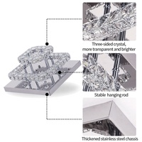 Plafonniers LED modernes blancs chauds 24W pour couloir et chambre à coucher avec cristal K9