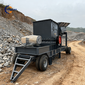 Di động di động đá nhà máy nghiền rung màn hình hộp máy nghiền động cơ và PLC mỏ khai thác mỏ quặng tốt nghiền dòng - Product Image 1