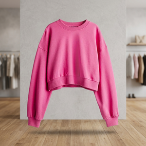 Sudaderas de Invierno de Alta Calidad, 100% Algodón, Transpirables, con Bordado Frontal, Hombros Caídos, Cuello Redondo - Product Image 1