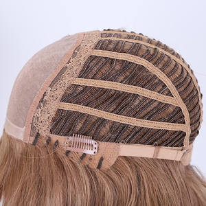 定制浅棕色俄罗斯处女发 4*5 单顶假发，开放式纬纱双拉直发，自然波浪女式假发，适合沙龙 - Product Image 1