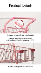 Carrito de Compras Metálico Premium, Resistente y Antioxidante, con Acabado Cromado, Diseño Desplegable, Logotipo Personalizable para Uso en Supermercados - Product Image 4