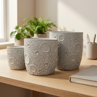 Pots de fleurs modernes en céramique personnalisables, durables et émaillés pour l'intérieur et l'extérieur, pour la maison, le jardin et les centres commerciaux