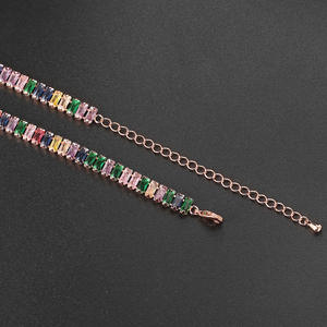 Gargantilla de cadena de tenis de circonita cúbica de varios colores, collares de Gargantilla completa de lujo de cristal de 5*10MM para mujer - Product Image 5